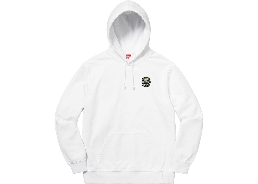 sol Slumkvarter med sig Supreme LACOSTE Hooded Sweatshirt White – The Plug Sneaker Boutique and  Consignment